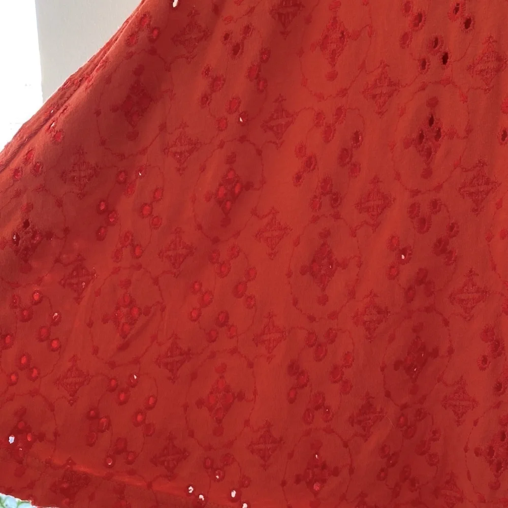 Free People Dream Date Eyelet Tank in Orange